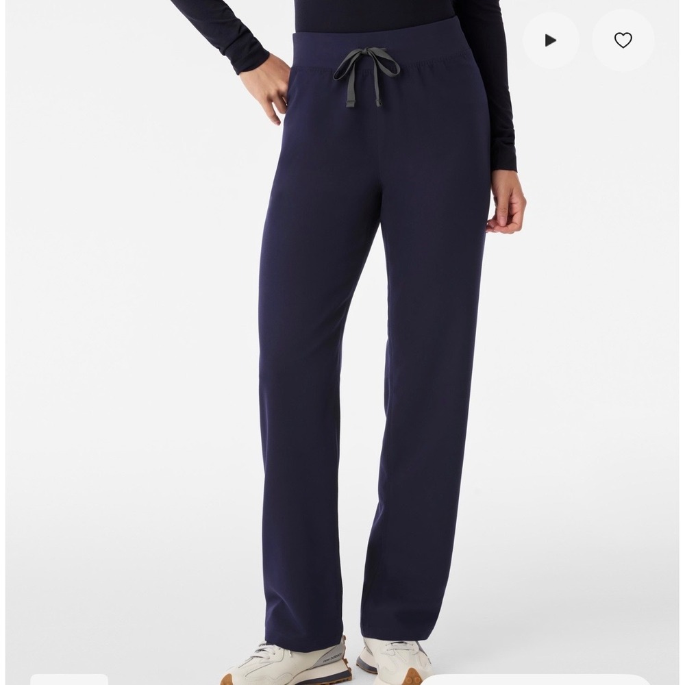 FIGS Scrub Pants Livingston High Rise Straight Leg Navy Blue Womens Size M